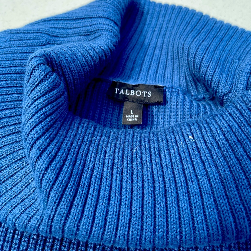 Talbots beautifully blue poncho